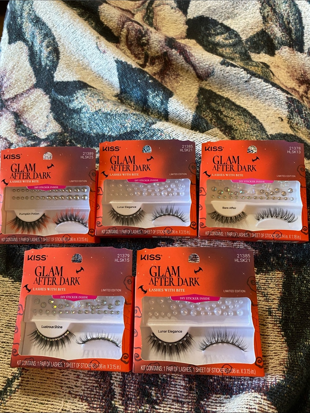 5 sets bundle Kiss Glam After Dark False Eyelashes Set all sets random